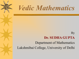 Vedic Mathematics Final