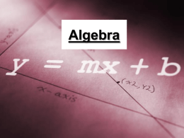Algebra - tandrageemaths