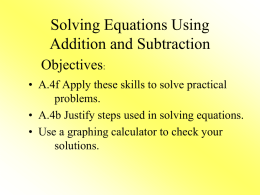 Solving equations - KTruitt
