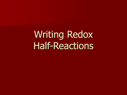 Writing Redox Half
