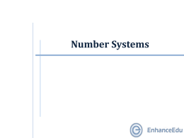 Other Number Systems & Base-R to Decimal