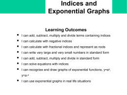 w) Indices and Exponential Graphs - Student - school