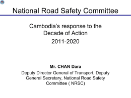 2. National Road Safety Action Plan