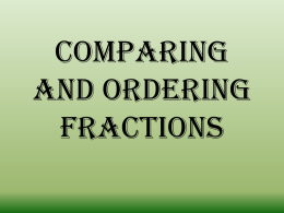 Comparing and Ordering Fractions - Mendenhall-Jr-PLC
