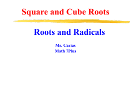 Square and Cube Roots