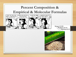 PPT Empirical & Molecular Formulas