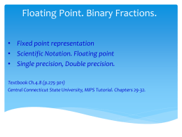 Class 15.1 Binary Fractions. Fixed Point. Floating Point.pptx