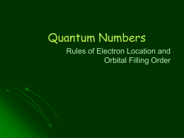 Unit 3: quantum numbers powerpoint