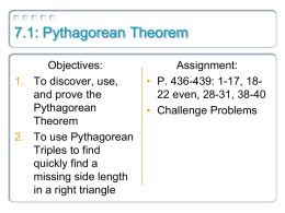 7 1 Pythag Theorem