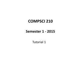 COMPSCI 210 Semester 2
