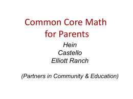 CCSS for Parents Math (Hein)