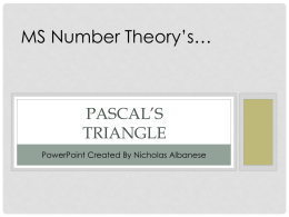 Pascal*s Triangle