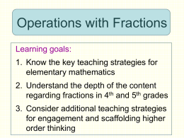 Operations with Fractions - elementary-math