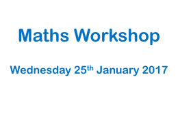 Maths workshop presentation