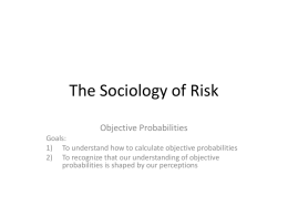 The Sociology of Risk