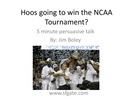 Hoos going to win the NCAA Tournament?