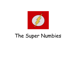 Super Numbies Presentation for Parents