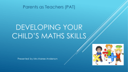 Supporting Families to build Mathematical skills in their child
