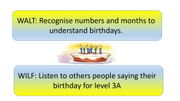 birthdays - listening and speaking