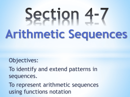 A) An arithmetic sequence is represented by the