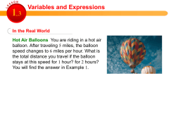 Variable Expressions - Northside Middle School