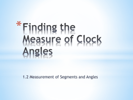Finding the Measure of Clock Angles Methods