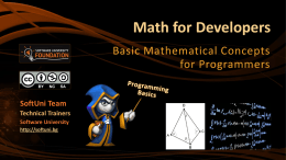 Math for Developers