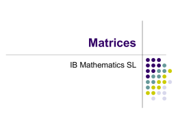 Matrices - Northside Middle School