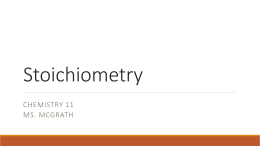 An Introduction to Stoichiometry