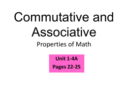 1.4 Properties of Addition and Multiplication