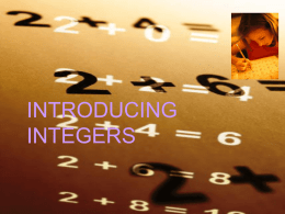 introducing integers