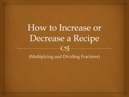 How to Increase or Decrease a Recipe