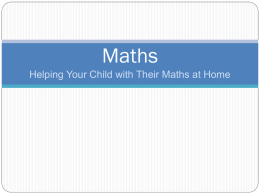 Maths Support Presentation
