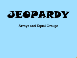 jeopardy - TeacherWeb