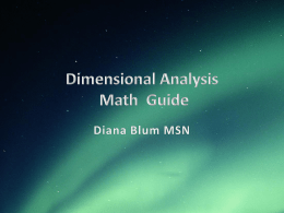 Dimensional Analysis Study Guide