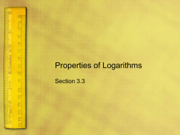 Chapter 3_3 Properties of Logarithms _Blitzer