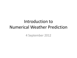 Introduction to Numerical Weather Prediction