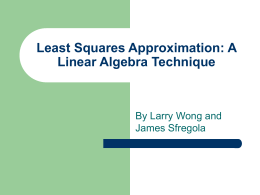 Least Squares and Linear Algebra