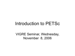 Introduction to PETSc