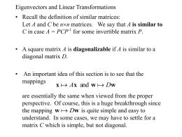 Eigenvectors and Linear Transformations
