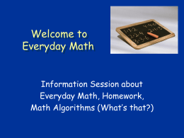 Welcome to Jefferson’s Second Family Math Night