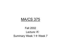 MA/CS 375 - Rice U - Computational and Applied Mathematics