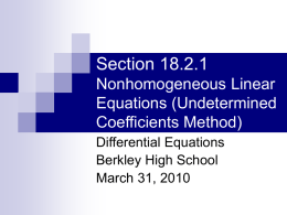 Section 18.1 Second-Order Linear Differential Equations