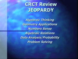 Chapter 11 Review JEOPARDY