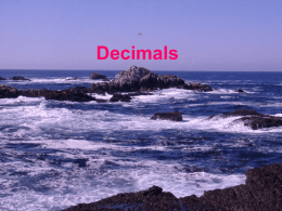Decimals - California State University, Fullerton