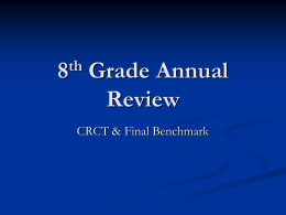 8th Grade Annual Review - Ms. Wallace's Math Class
