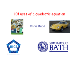 101 Uses of a Quadratic Equation