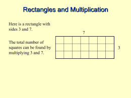 Rectangles and Multiplication