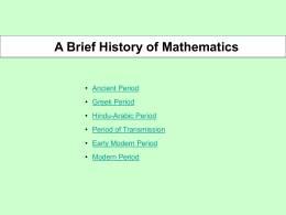 History of Math Powerpoint