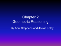 Chapter 2 Geometric Reasoning